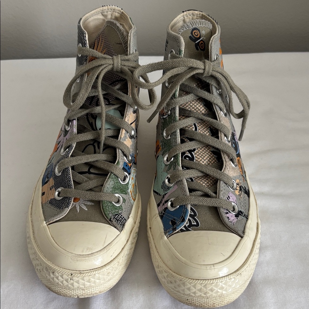 Converse “Much Love” Chuck Taylor Floral High Top Sneakers, W7 / M5 - Picture 3 of 6